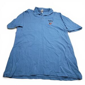 Walt Disney Imagineering Polo Shirt Womens XL Blue Embroidered Mickey Logo Top